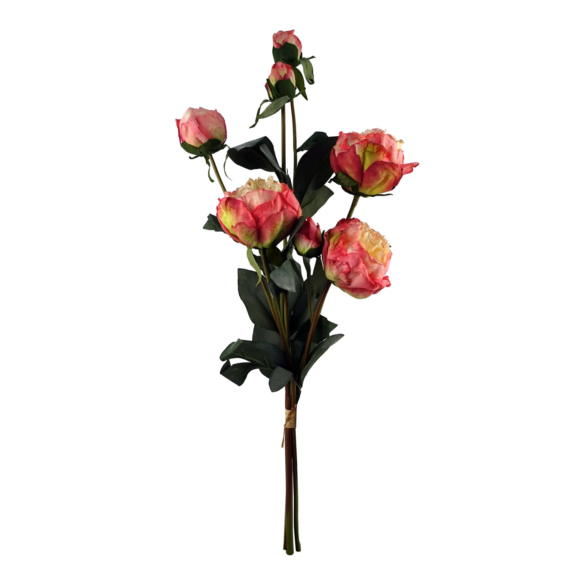 55cm Pink Peony Artificial Flowers Spray