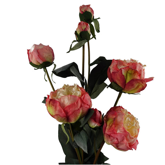 55cm Pink Peony Artificial Flowers Spray