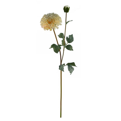 6 x 75cm Dhalia PomPom Artificial Flowers Cream
