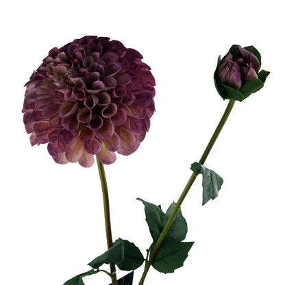 6 x 75cm Dhalia PomPom Artificial Flowers Pink