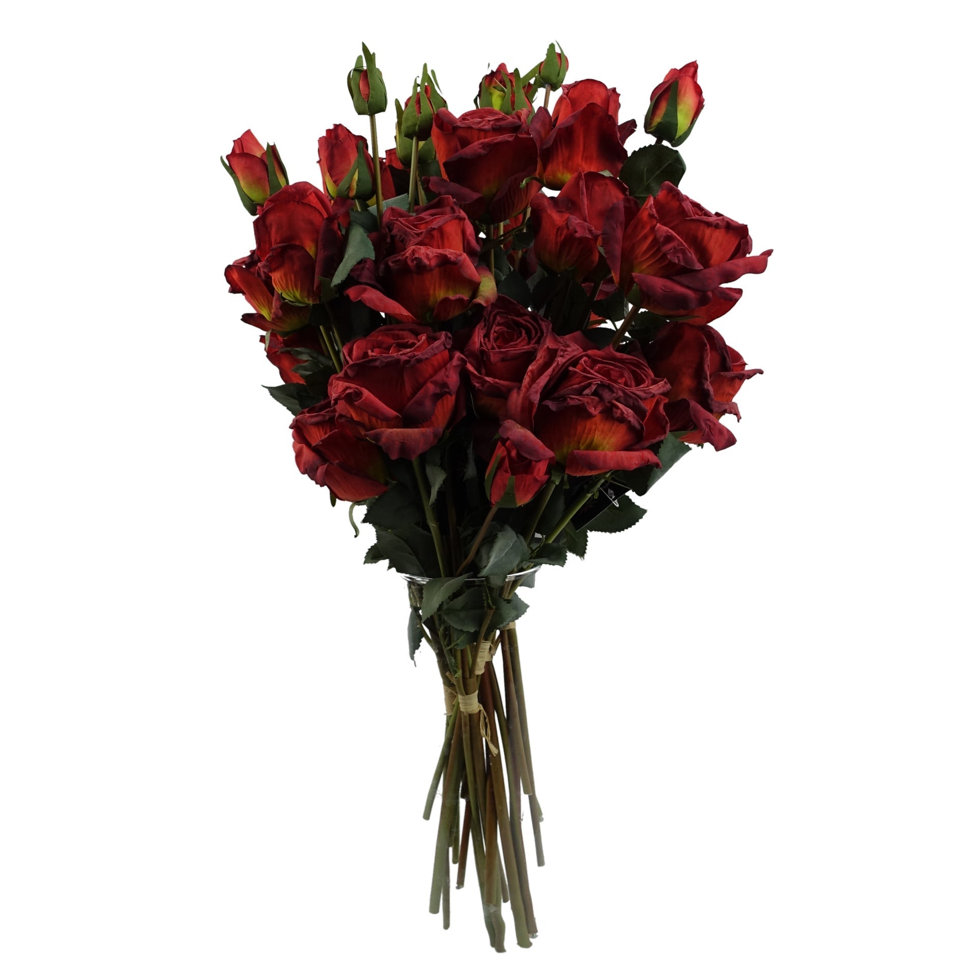 6 x 60cm Red Rose Artificial Flower Sprays - 24 Flowers 18 Buds