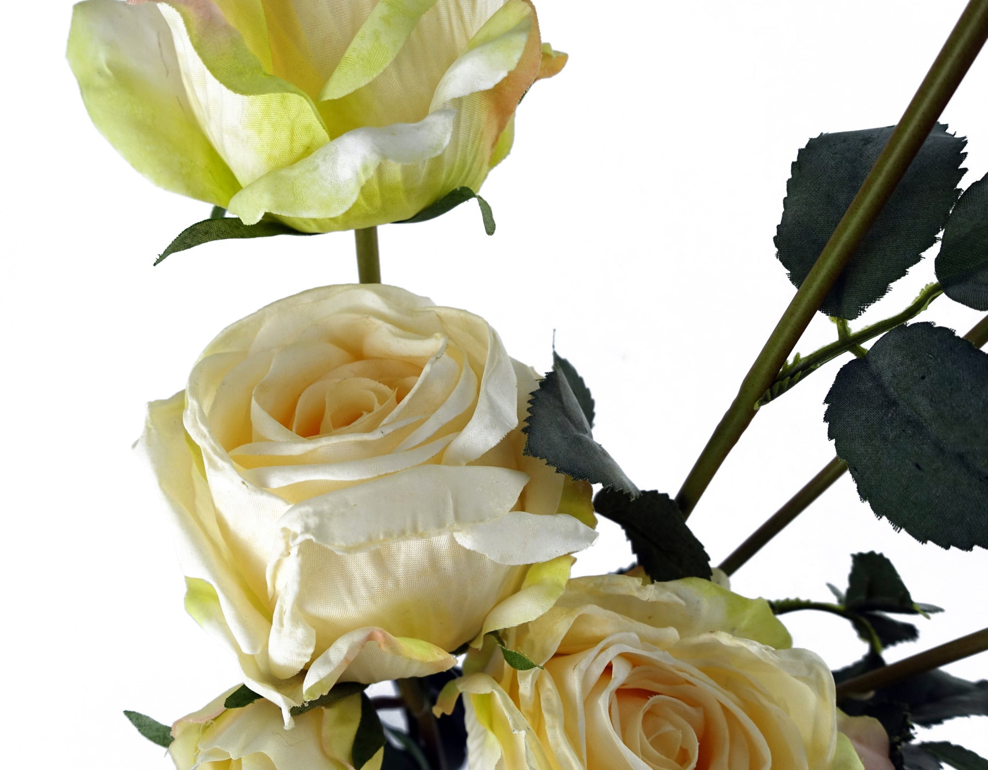 60cm Cream Rose Artificial Flowers Spray