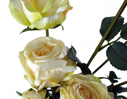 60cm Cream Rose Artificial Flowers Spray