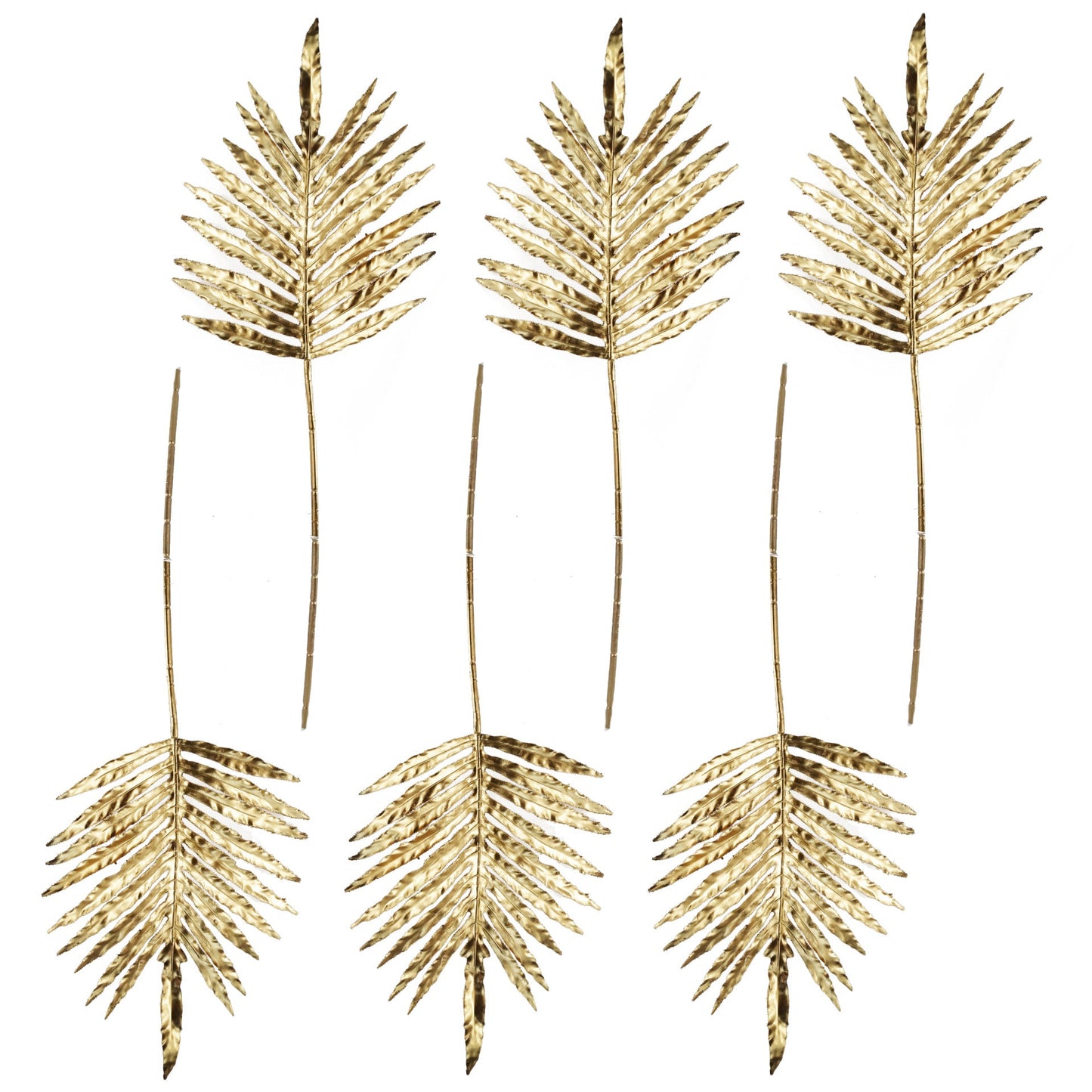 Pack of 6 x 95cm Gold Palm Leaf