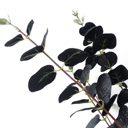 Pack of 6 x 80cm Black Eucalyptus Foliage Stem