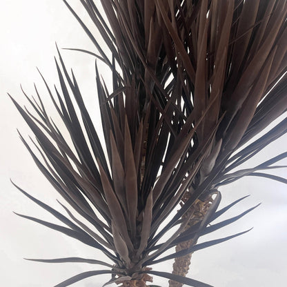 155cm Artificial Yukka Tree Plant Spiky UV Resistant Outdoor Tree Triple Dark Red / Brown