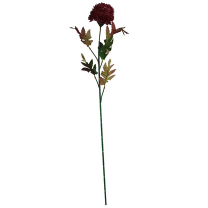 Pack of 6 x 70cm Large Ball Dahlia Artificial Flower Stem Pink