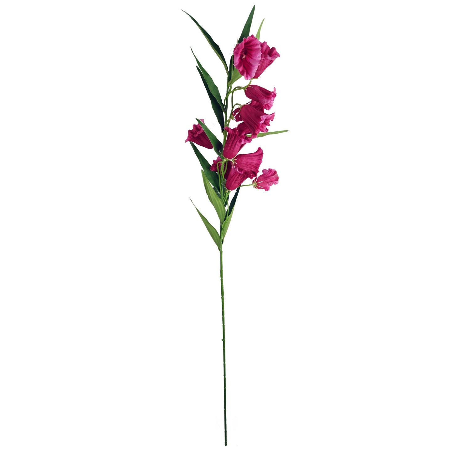Pack of 6 x 100cm Trumpet Artificial Flower Stem Fuchsia Pink