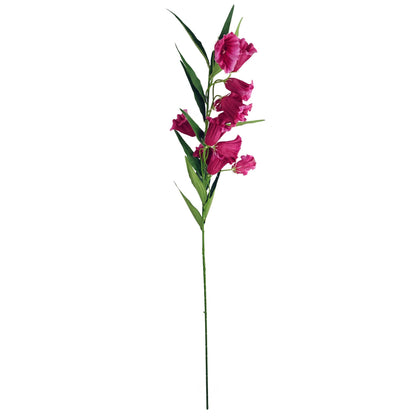 Pack of 6 x 100cm Trumpet Artificial Flower Stem Fuchsia Pink