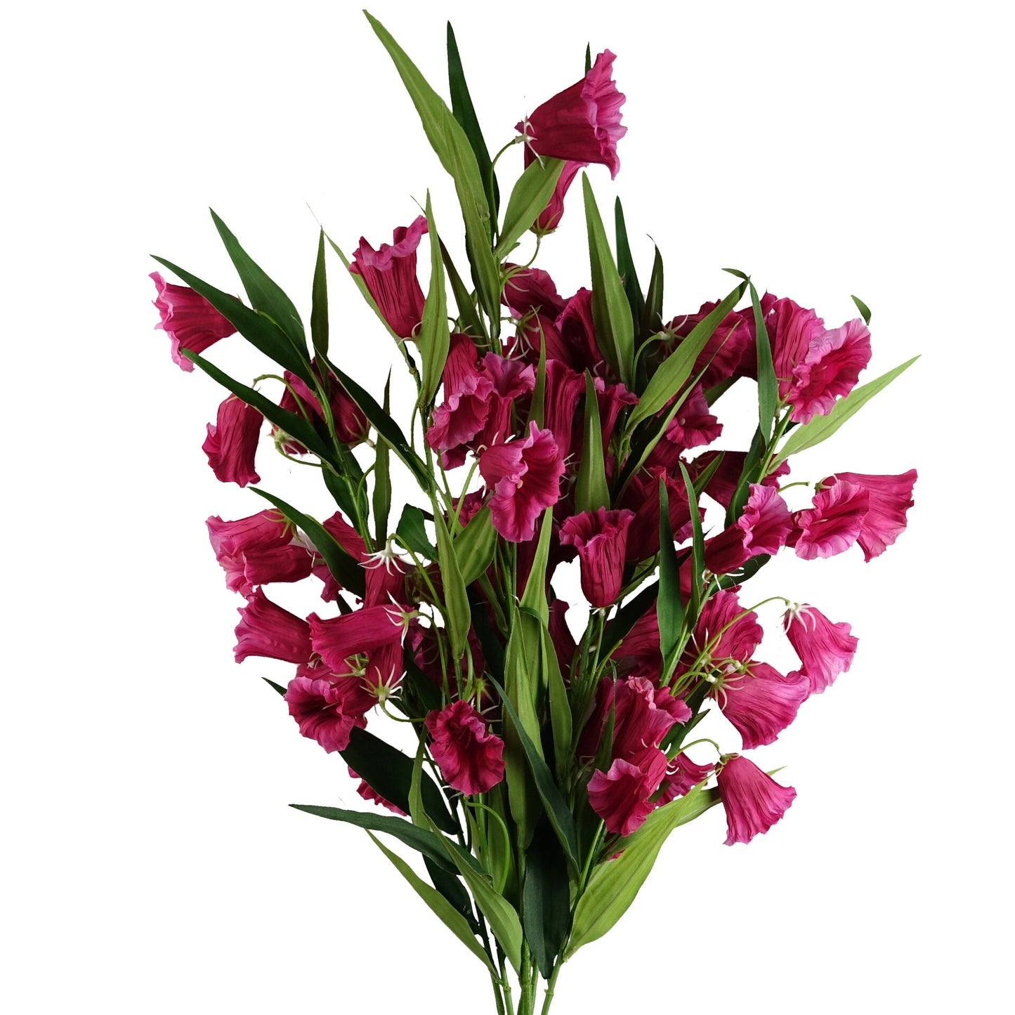 Pack of 6 x 100cm Trumpet Artificial Flower Stem Fuchsia Pink