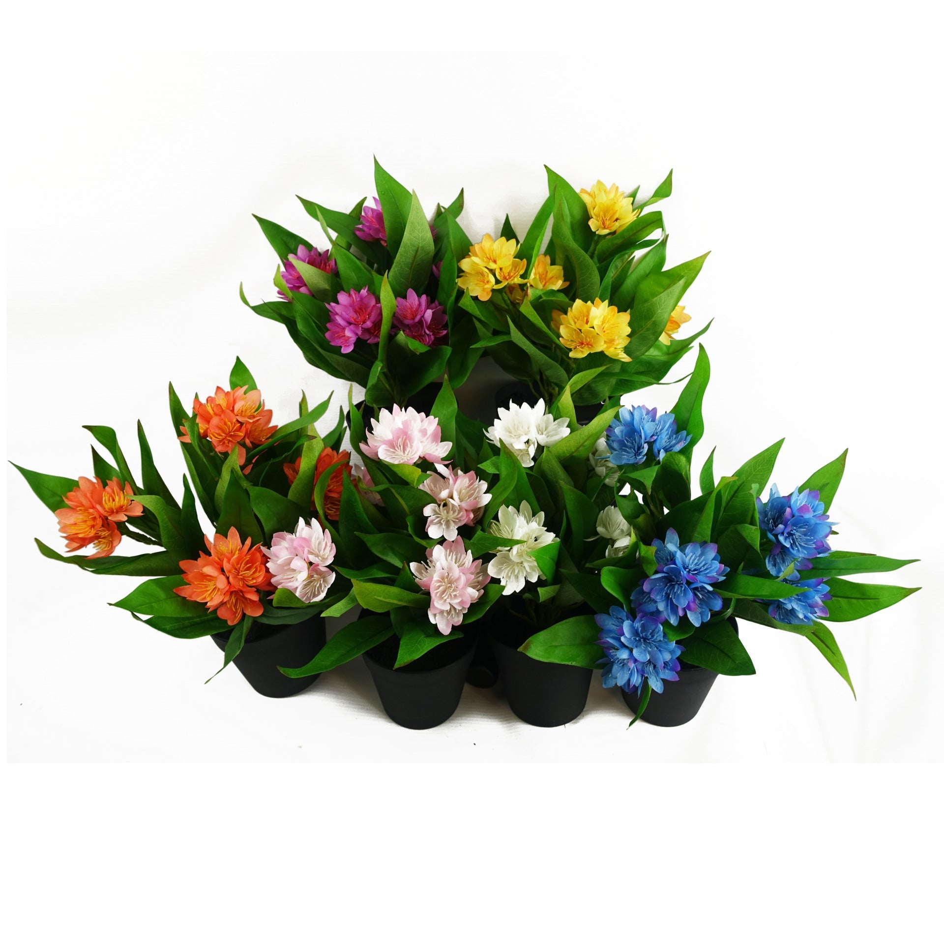 18cm Artificial Freesia Plant Orange Flowering