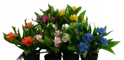 6x 18cm Artificial Freesia Plants in Assorted Colours Flowering