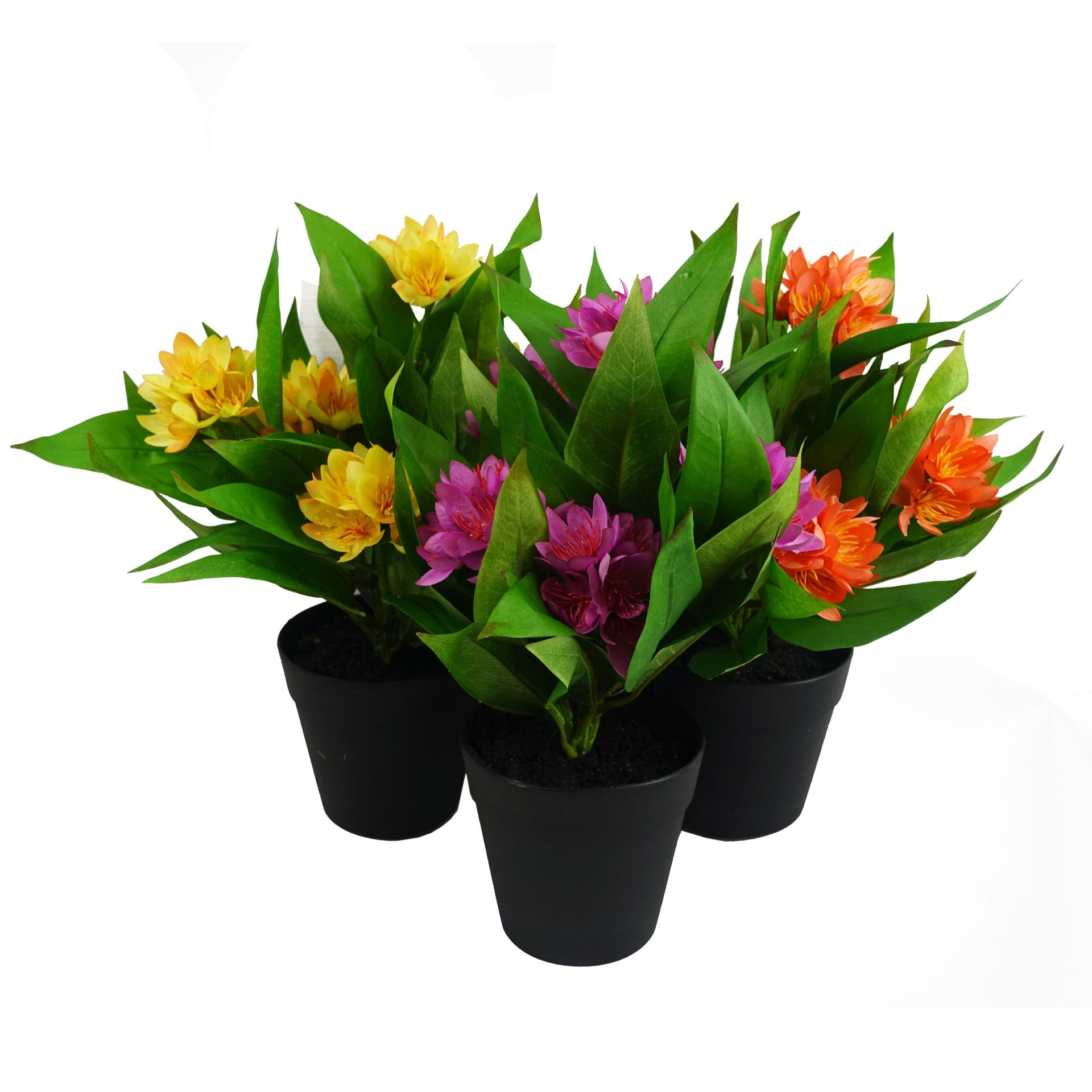 18cm Artificial Freesia Plant Orange Flowering