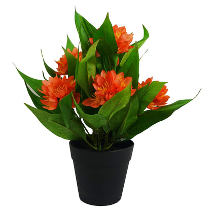 18cm Artificial Freesia Plant Orange Flowering