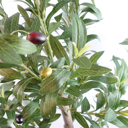 120cm Artificial Natural Look Olive Tree with Wooden Trunk