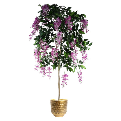 20cm Gold Honeycomb Metal Planter by Leaf