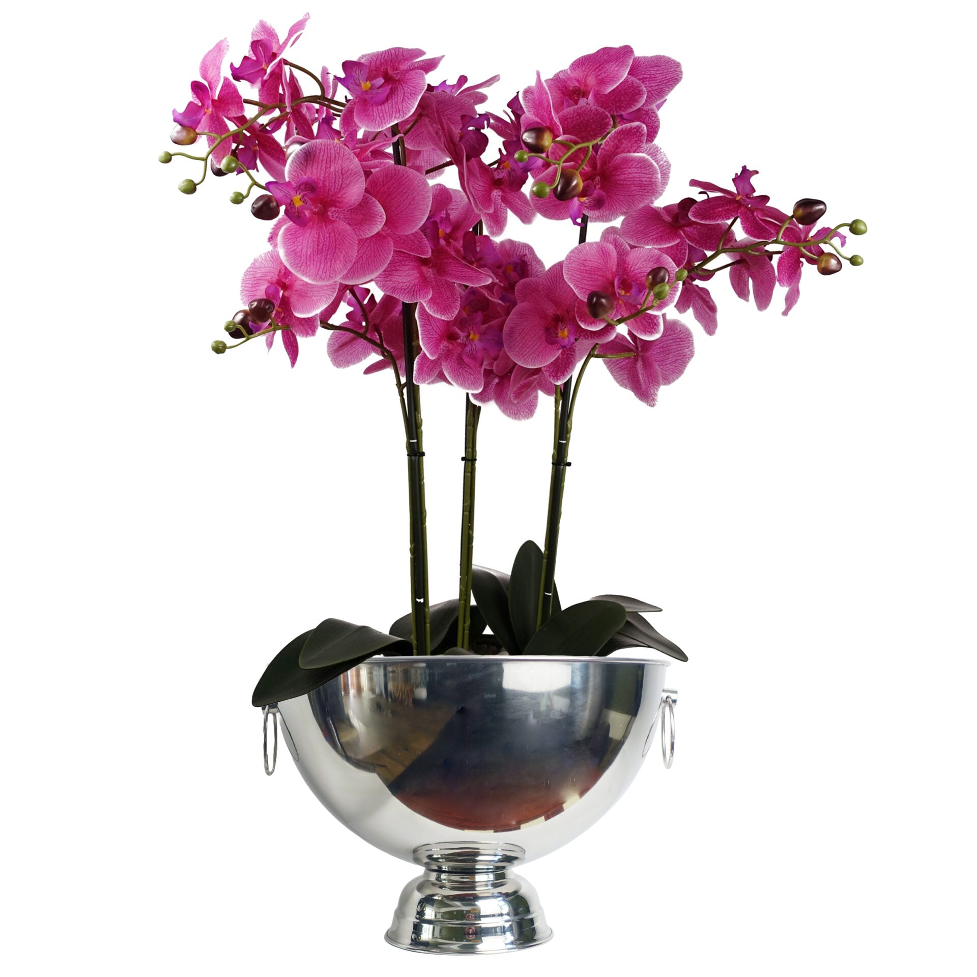 29cm XL Silver Champagne Bowl Metal Planter