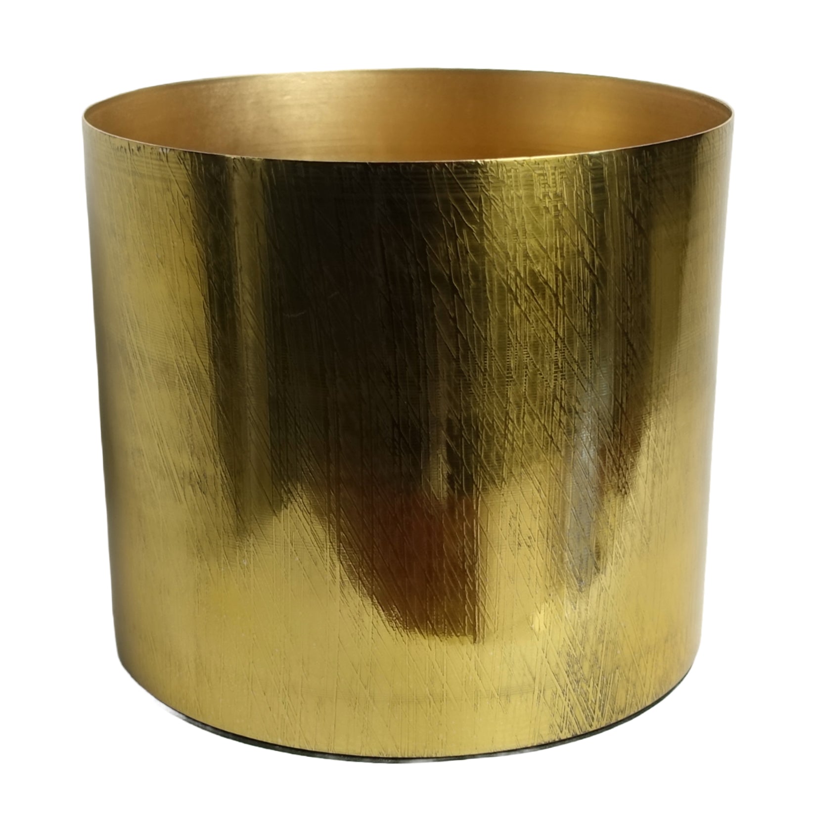 18cm Gold Etched Metal Planter