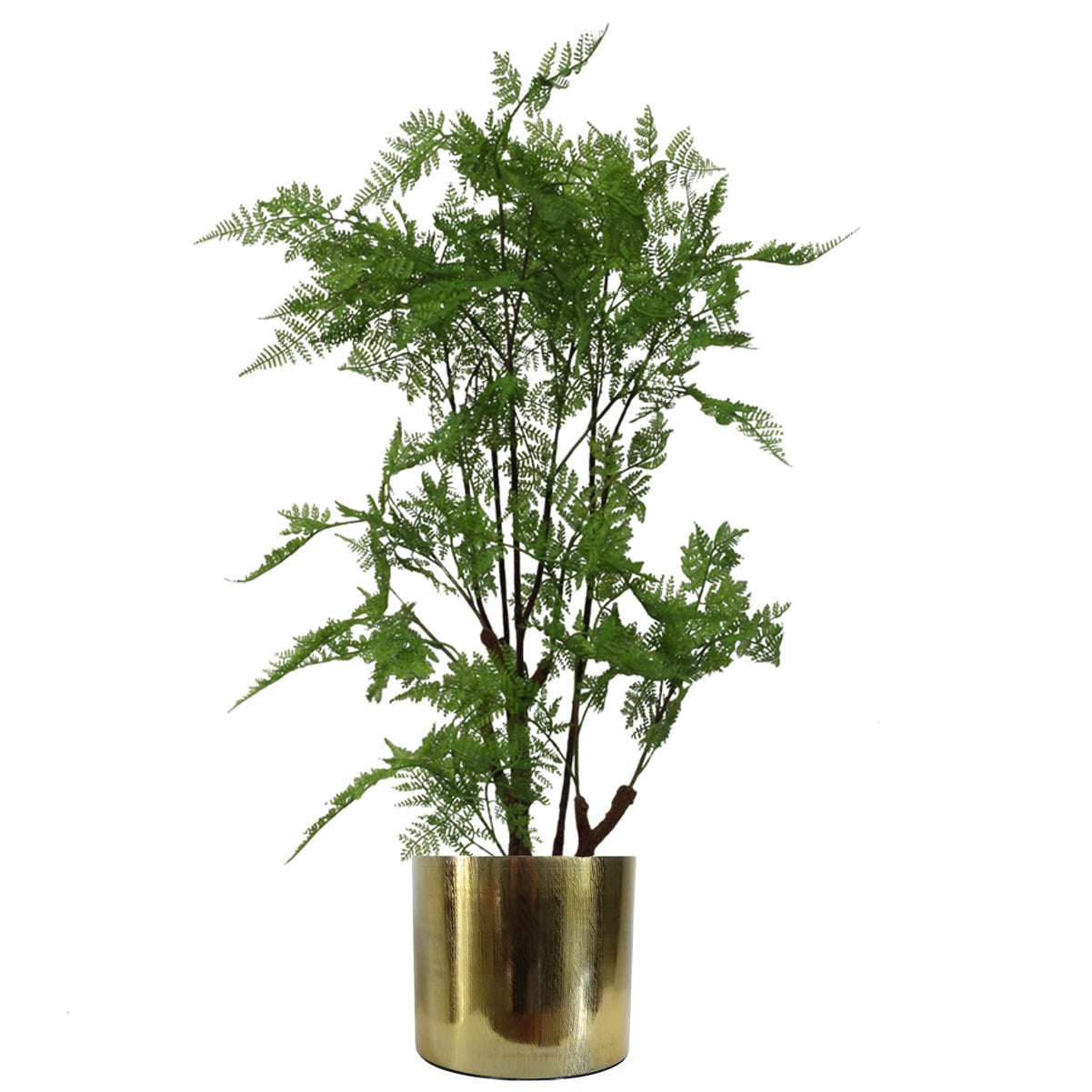 18cm Gold Etched Metal Planter