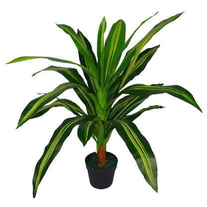 90cm Extra Wide Dracaena Variegated Large Artificial Dragon Plant Tree