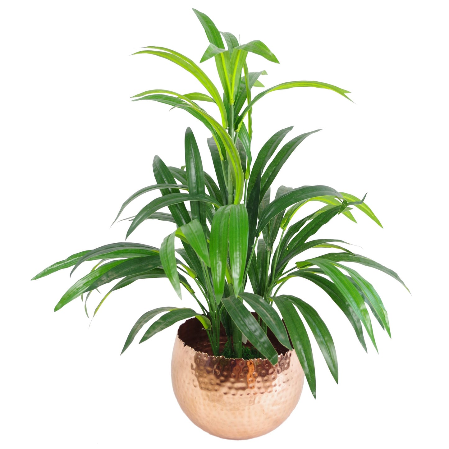 Large Metal bowl 22 x 17cm Hammered Gold Colour - Curvy Edge