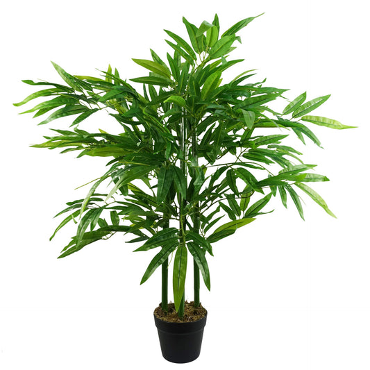 90cm (3ft) Fat Leaf Artificial Bamboo Plants Trees