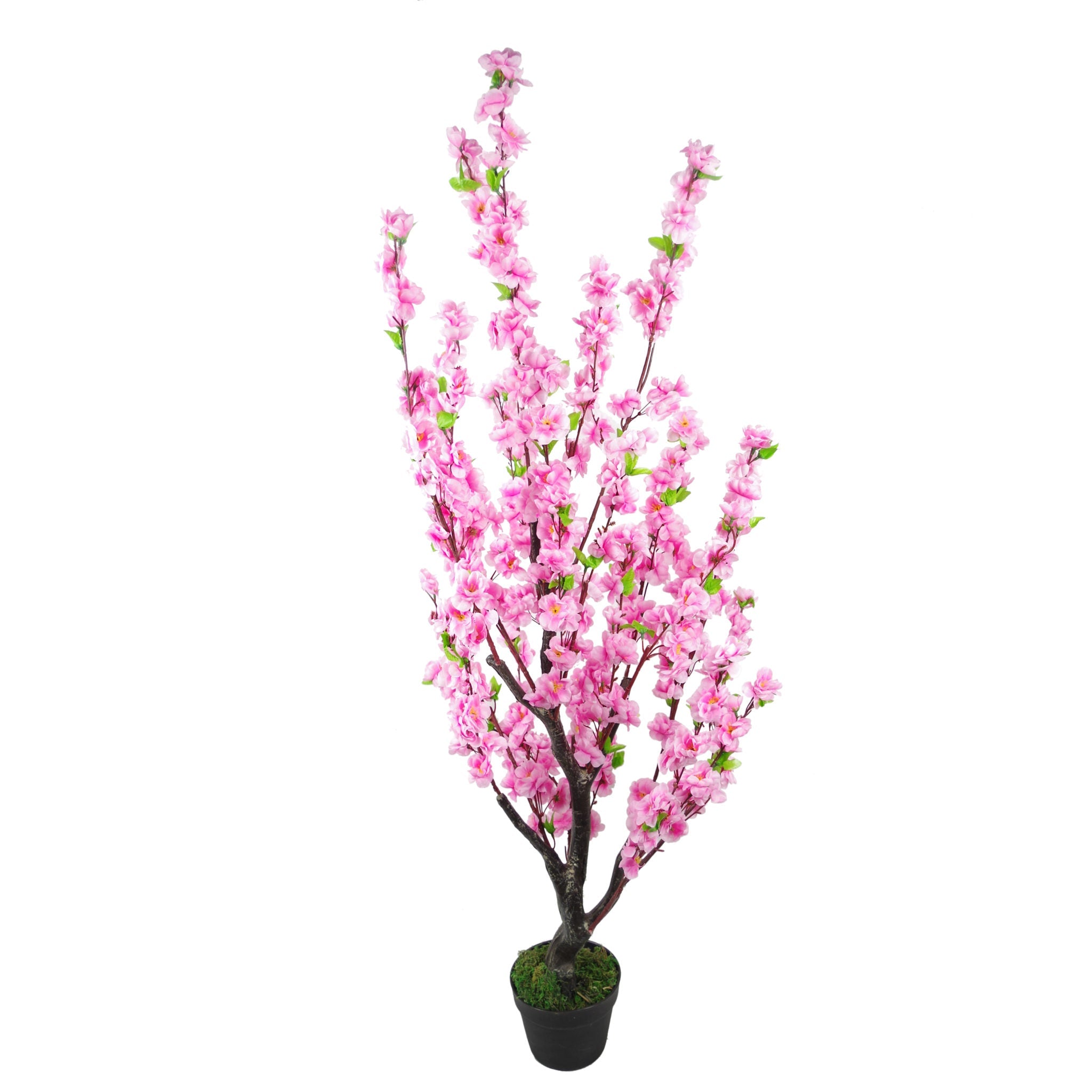 120cm Realistic Artificial Cherry Blossom Tree - Potted - Pink Silk Flowers