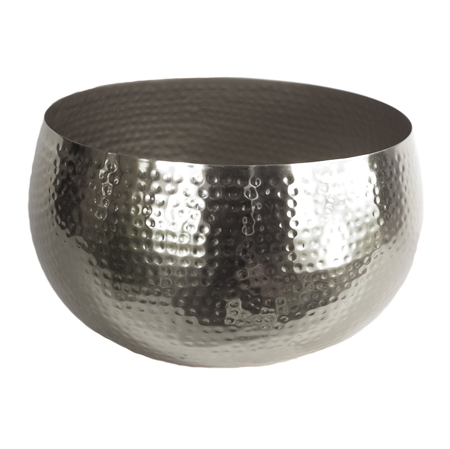 Artificial Christmas Xmas Poinsettias Silver Large Metal Planter