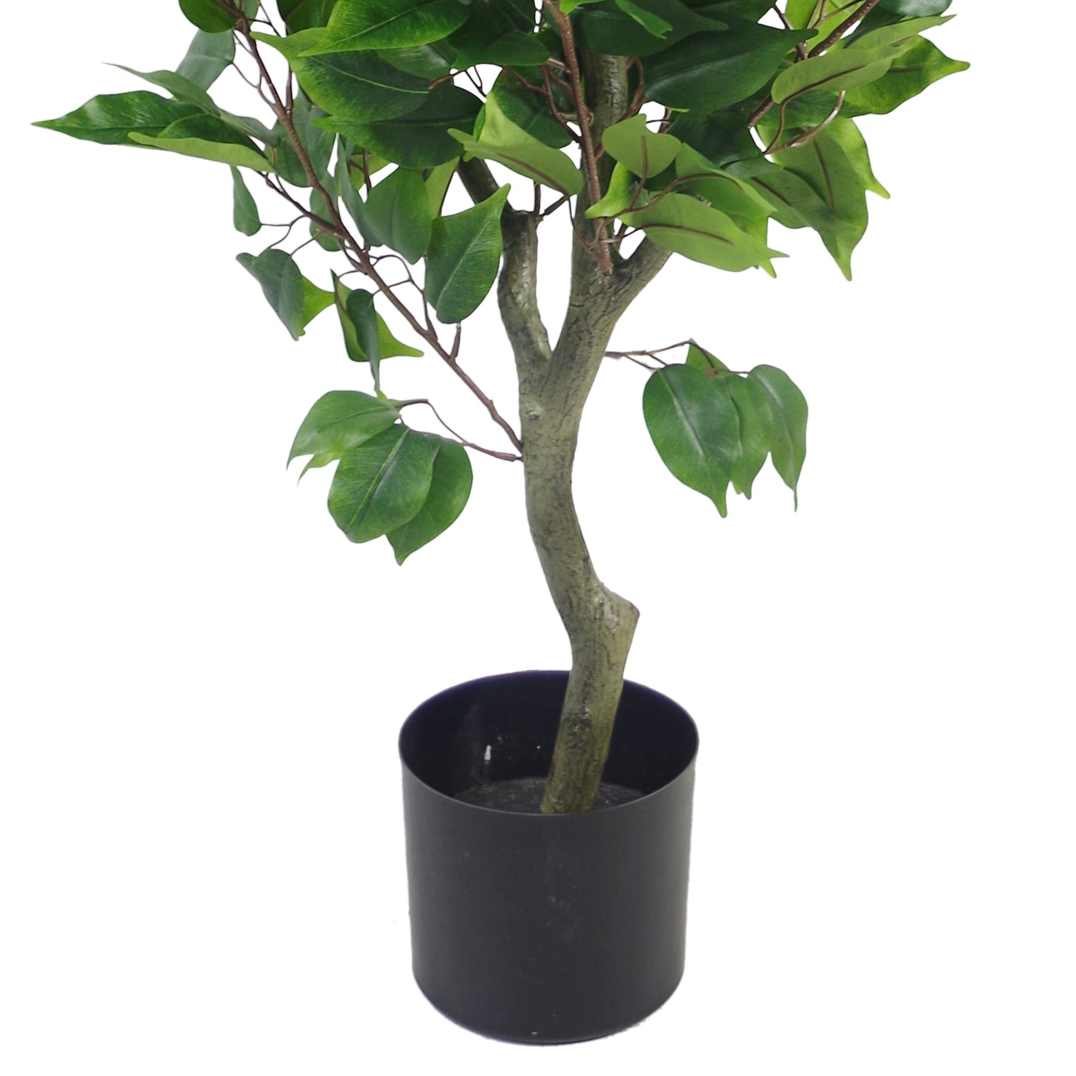 110cm Artificial Evergreen Ficus Tree Copper Curve Planter