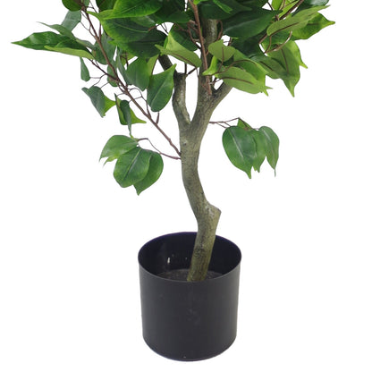 110cm Artificial Evergreen Ficus Tree Multicolour Planter