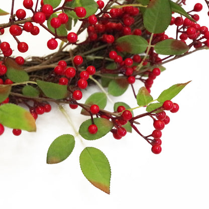 60cm (24) Large Luxury Christmas Natural Look Red Berry Floristry Wreath