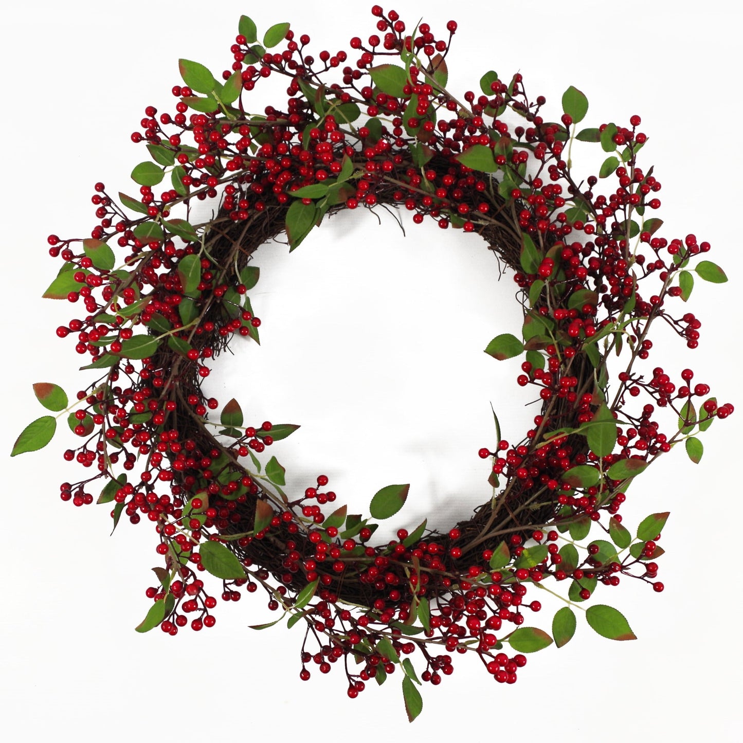 60cm (24) Large Luxury Christmas Natural Look Red Berry Floristry Wreath