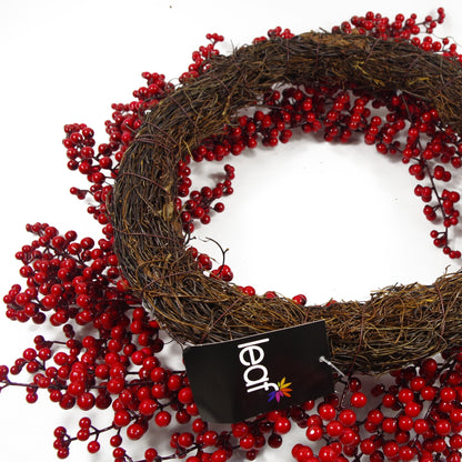 60cm (24) Large Luxury Christmas Red Berry Floristry Wreath