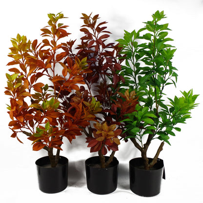 80cm Artificial Yellow Gold Autumn Ficus Tree