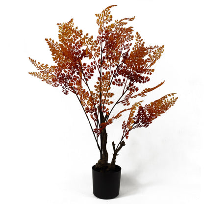 70cm Artificial Autumn Orange Fern Tree Plant