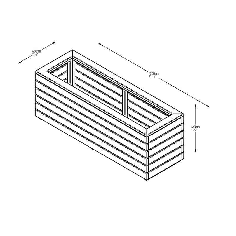 120cm(L) x 40(W) x 44(H) / No Wheels