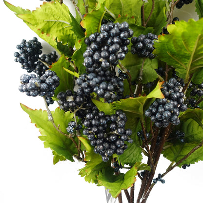 6x 65cm Grape Leaf Foliage Spray with Berries Artificial