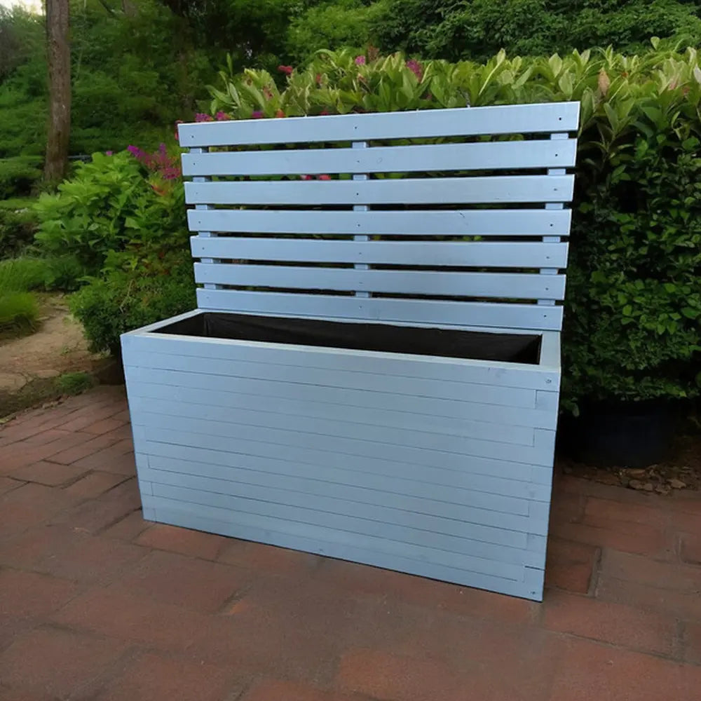 210cm Customisable Wood Trough Trellis Planter