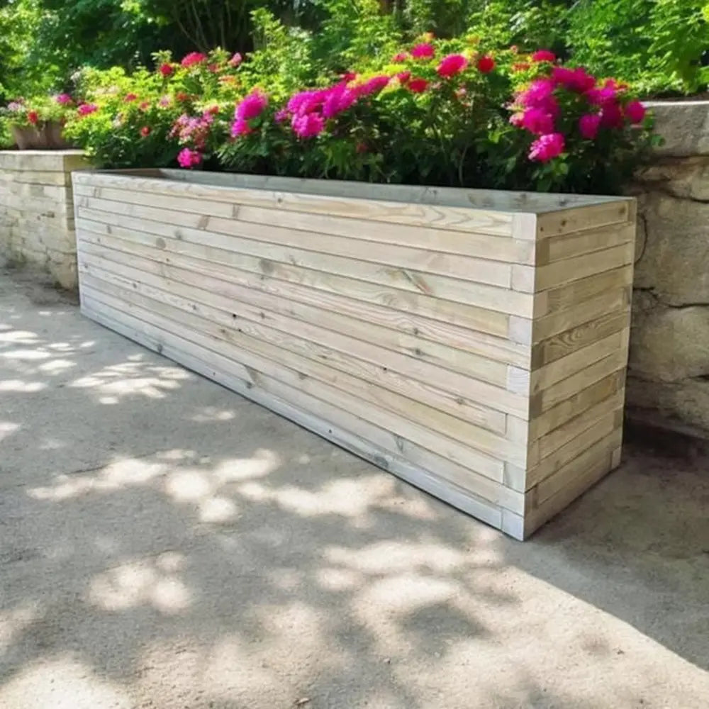 Customisable Wooden Trough Planter