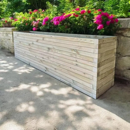 Customisable Wooden Trough Planter