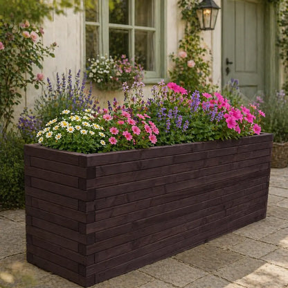 Customisable Wooden Trough Planter