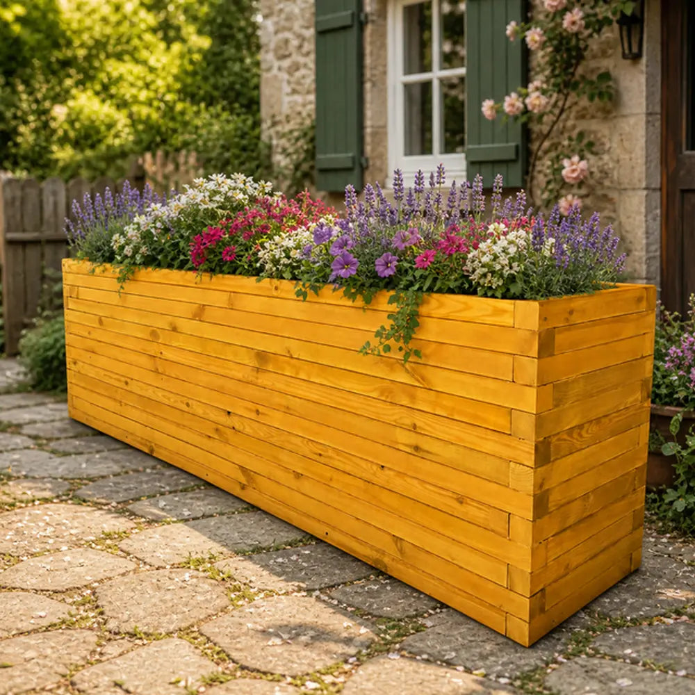 Customisable Wooden Trough Planter