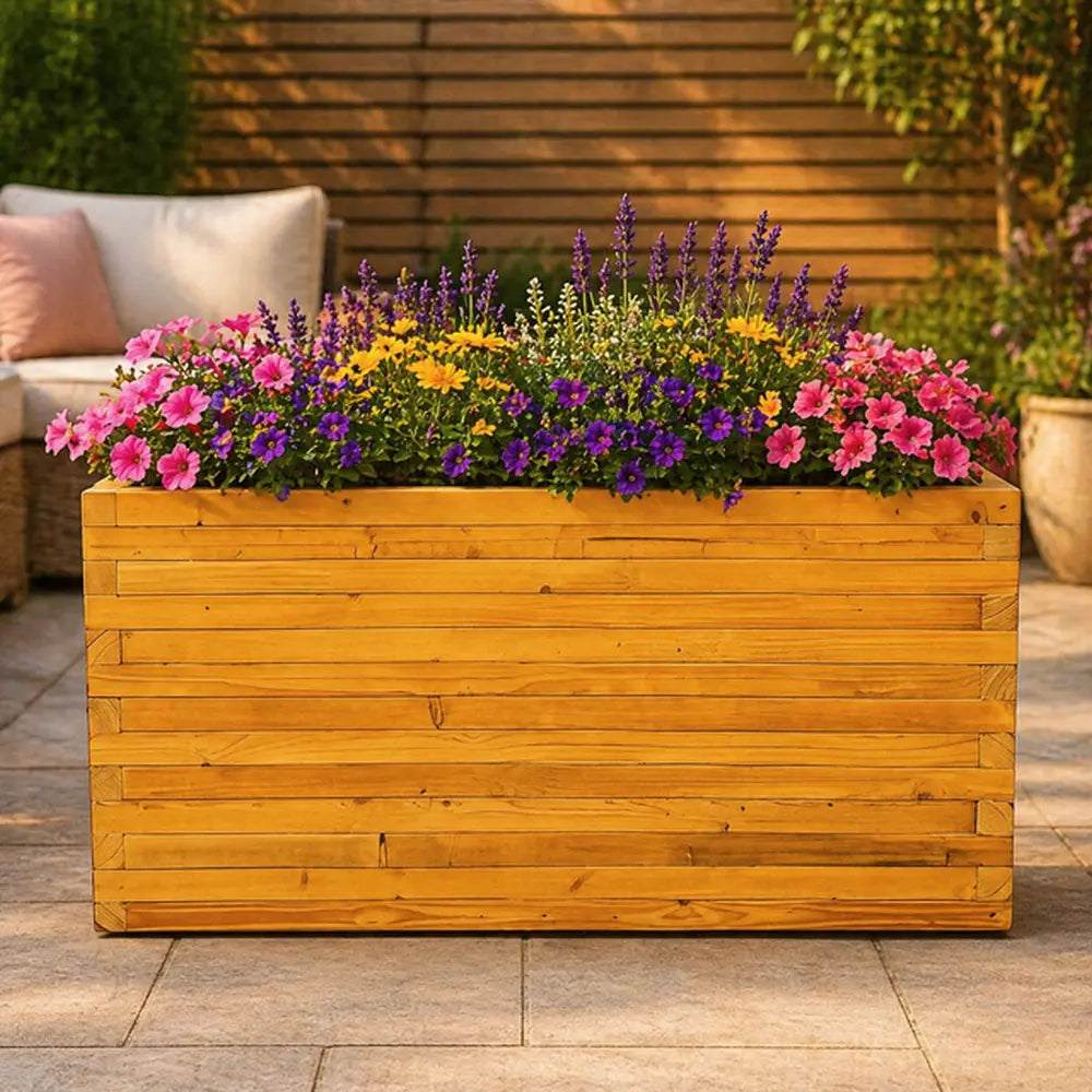 Customisable Wooden Trough Planter