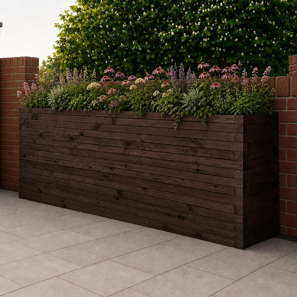 Customisable Wooden Trough Planter