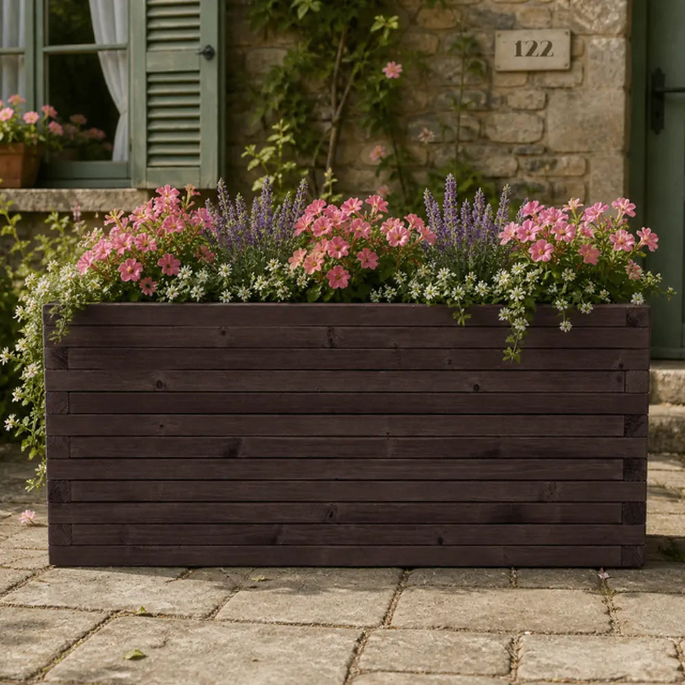 Customisable Wooden Trough Planter