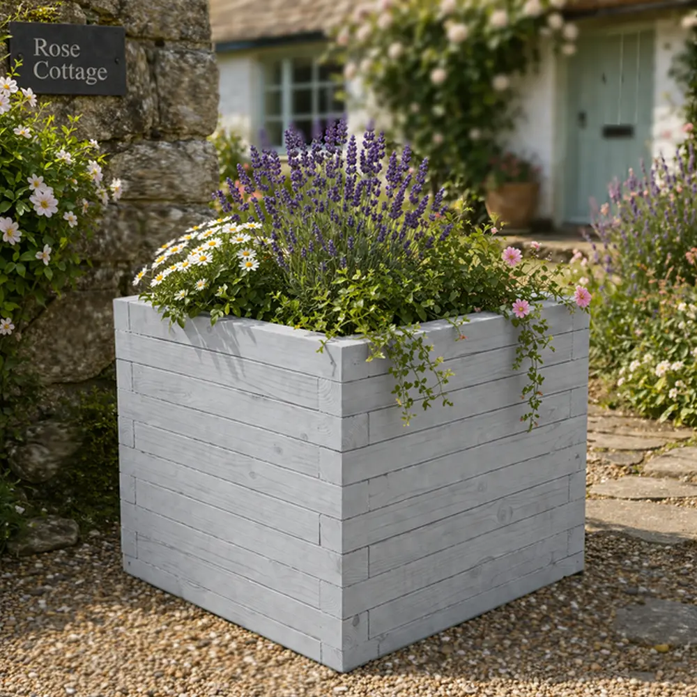 Customisable Wooden Trough Planter