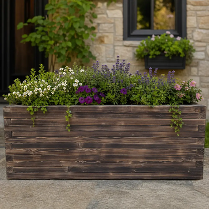 Customisable Wooden Trough Planter