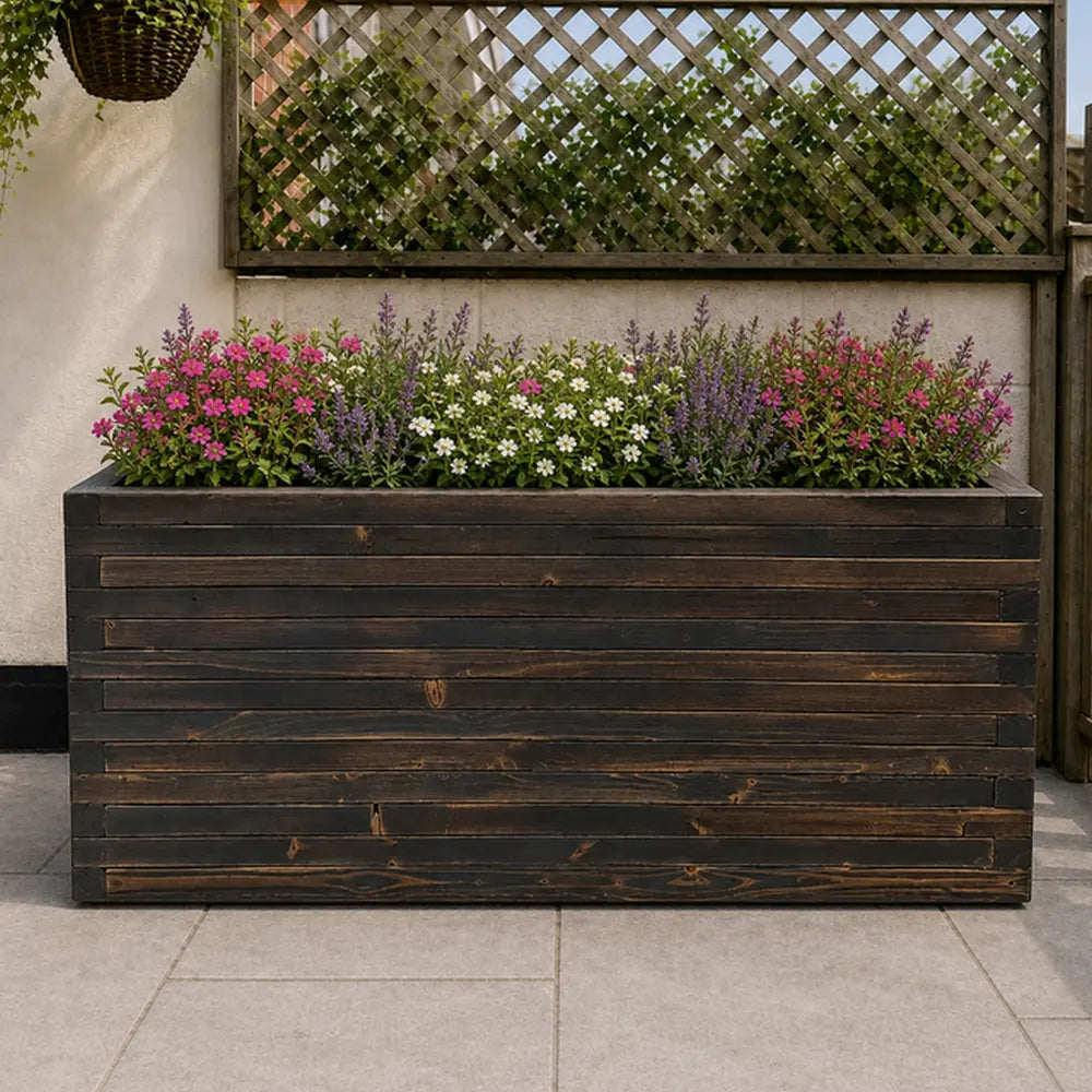 Customisable Wooden Trough Planter