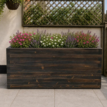 Customisable Wooden Trough Planter