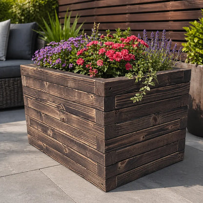 Customisable Wooden Trough Planter